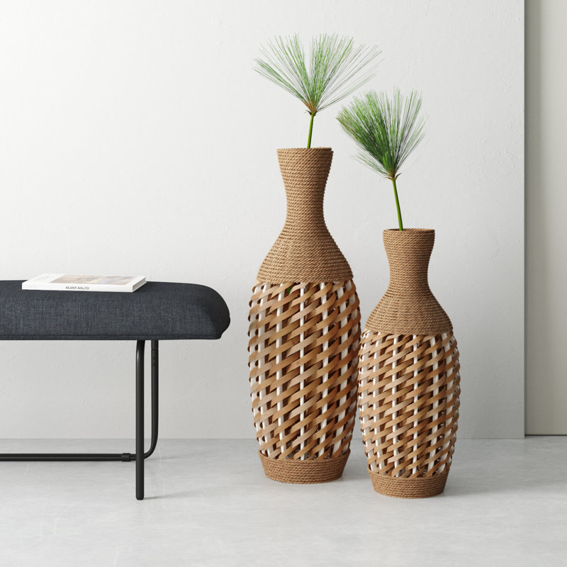Vase de plancher en bois Shirl