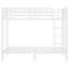  Structure de lit superposé double en métal avec échelle et barrière de sécurité en métal, conception durable et peu encombrante, blanc-849916973-849916969