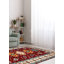Tapis oriental rouge foncé / ivoire / bleu en laine noué à la main Haruhi-662605329