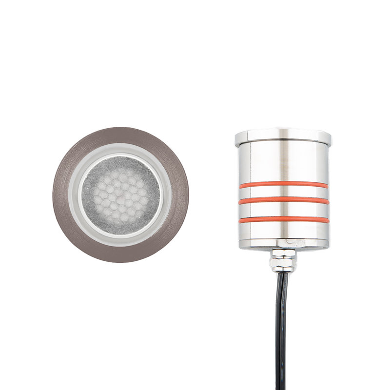 Puits de lumière en métal à basse tension intégré, Acier inoxydable / bronze