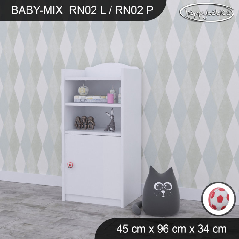 96cm H X 45cm W Kids Cube, White/Red