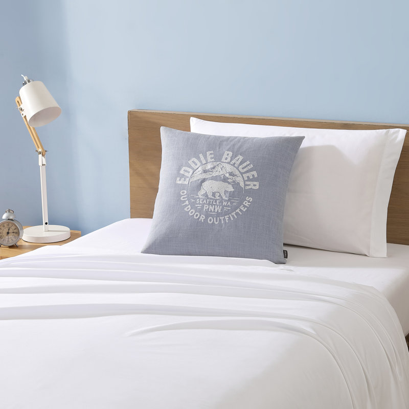Housse de coussin gris Eddie Bauer