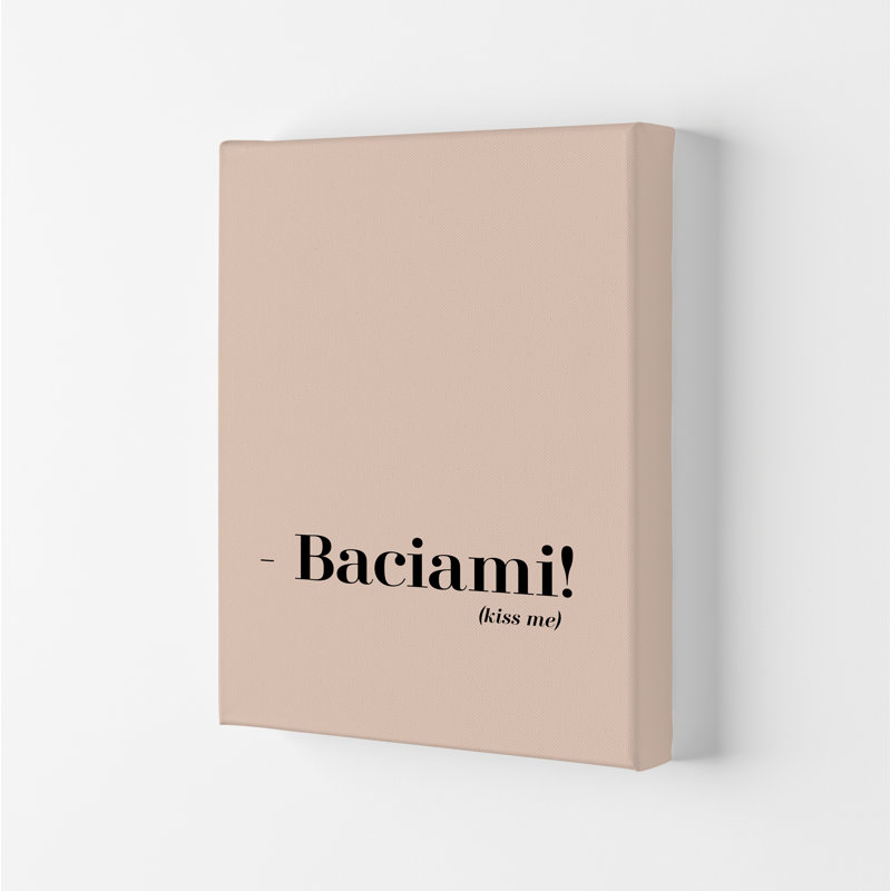 Baciami - Print, Wrapped Canvas, 42cm H x 29.7cm W x 4cm D