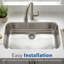 Évier de cuisine à simple cuve encastrable en acier inoxydable Houzer 32 po - STL-3600-1