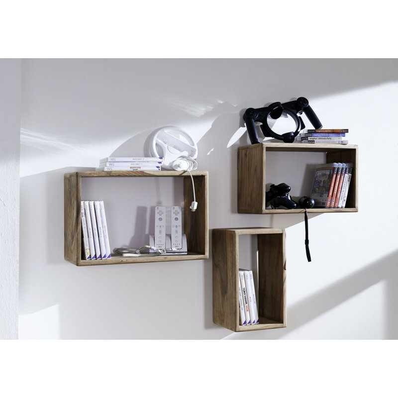 Toronto 3 Piece Wall Shelf Set, Smoked Cherry