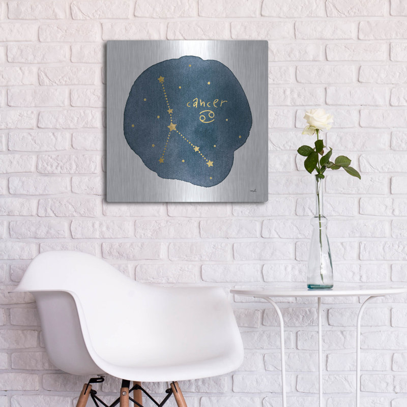 «Horoscope Cancer» par Moira Hershey, art mural en métal, H 24 po x l 24 po