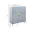 Cabinet contemporain gris avec finition ultrabrillante - 4 portes, tablettes réglables-2077494661-2077494666
