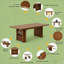 Rustic Kitchen Table,Dining Table,Conference Table