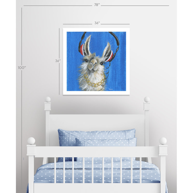 «Llama Jammin» imprimé sur papier, H 36 po x l 36 po x P 1 po