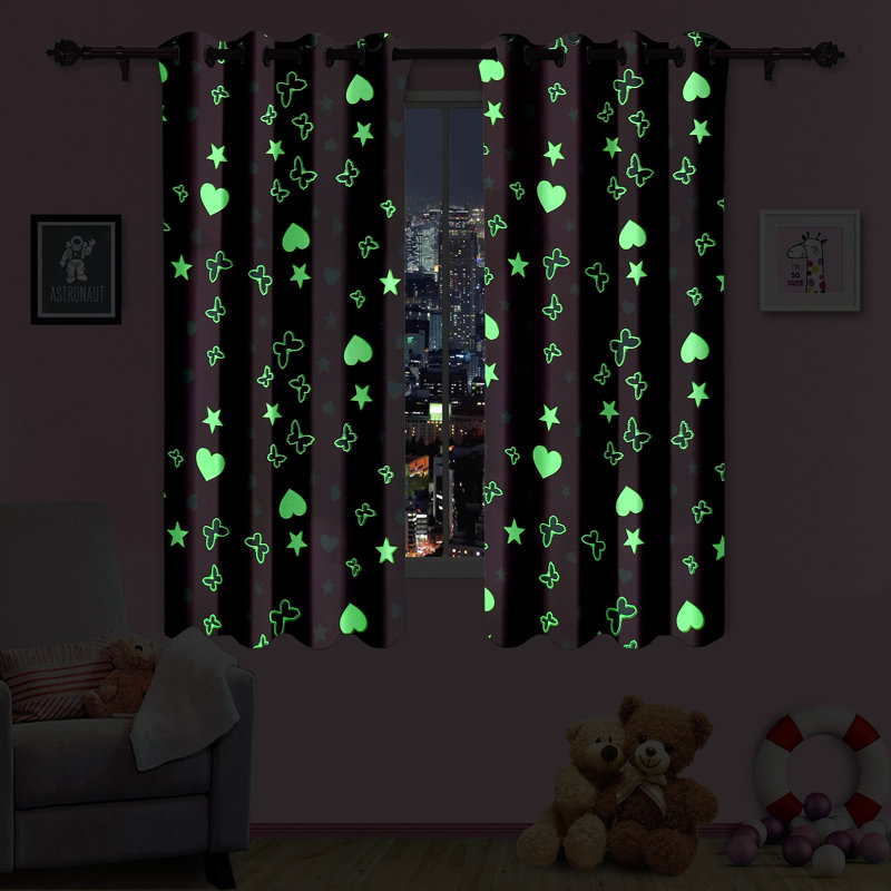 Kayleen Room Darkening Curtain Pair, 167 W x 183 D cm