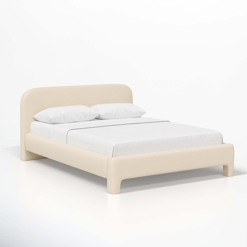 Illy Upholstered Standard Bed, Classic Pearl Performance Velvet, California King