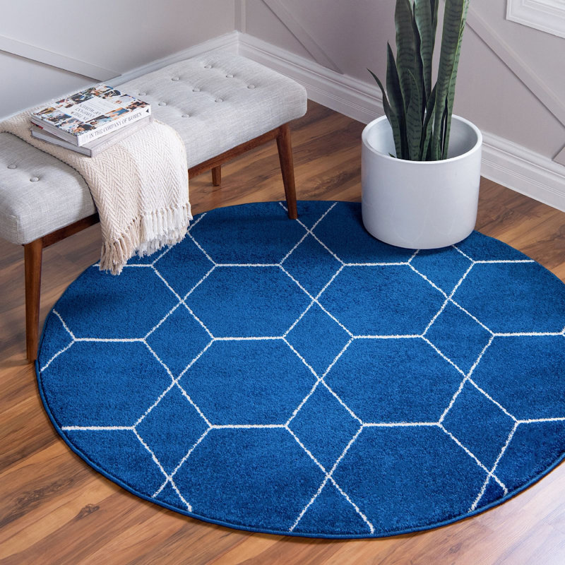 Tellaro Abstract Indoor Rug, Round 8'