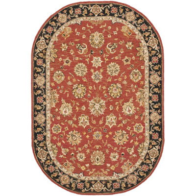 Gruber Hand Hooked Wool Pile Oriental Rug