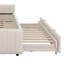 Lit de jour pleine grandeur avec lit gigogne escamotable simple, lit de jour rembourré en L, structure de canapé d'angle pour enfants, adolescents, adultes-156104700