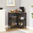 Piscitelli 2-Door Metal Mesh Corner Accent Cabinet -387600277