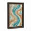 Tableau sur toile « Vagues en vitrail turquoise et beige »-1399051244