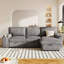 Canapé-lit modulaire Upholstery avec sacs de rangement et 2 porte-gobelets sur les accoudoirs-418770525
