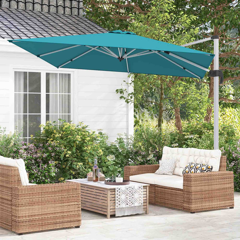 300cm Cantilever Parasol, Blue