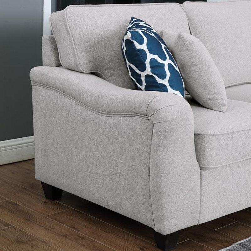 Canapé modulaire en L avec repose-pieds 7 pièces Linen