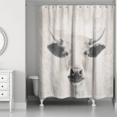 Rideau de douche simple Tonal Cow
