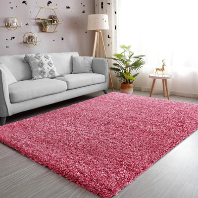 Solid Colour Shag Area Rug