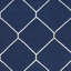 Tapis géométrique en laine / coton tissé à la main Rodgers - blanc / bleu-754581649