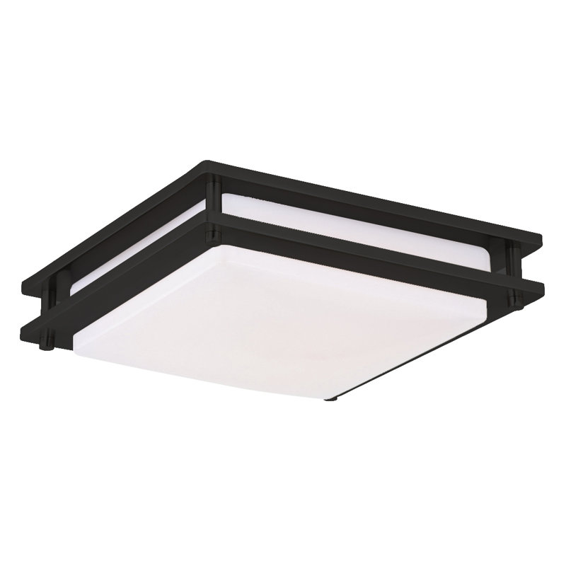 Plafonnier encastré à DEL Kennadie, Noir, 4000, 12 po x 12 po