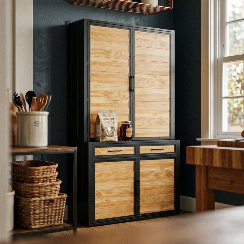 Buffet de cuisine avec garde-manger 82,7 po H 82,7 po