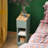 Black Narrow End Table Nightstand with Drawer and Open Compartment, Slim Night Stand-1940605361-1901461722