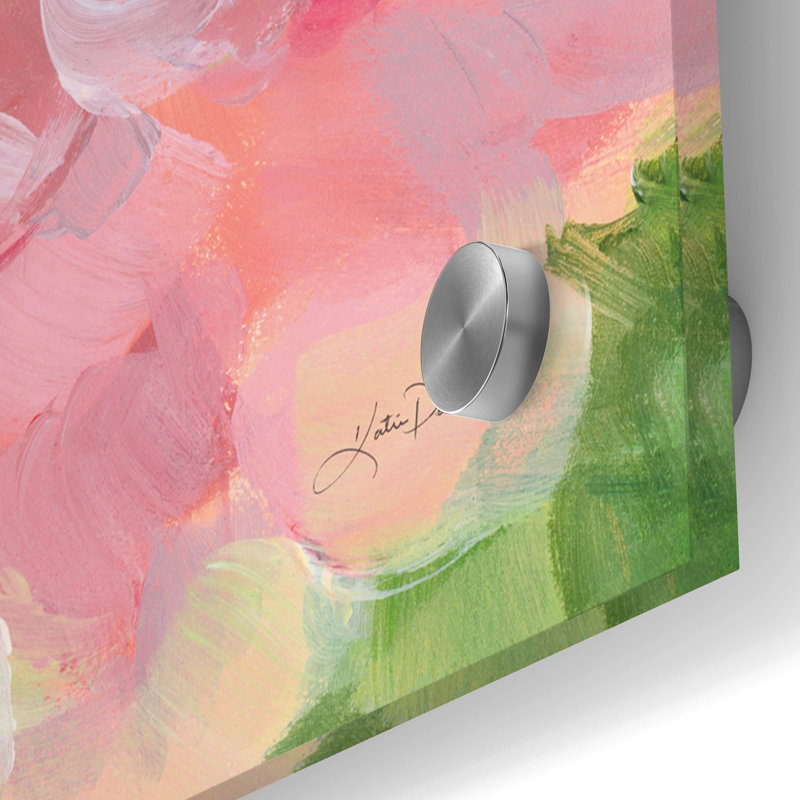 «Sarahs Peony» par Katrina Pete, art mural en verre acrylique, H 36 po x l 36 po x P 0,2 po