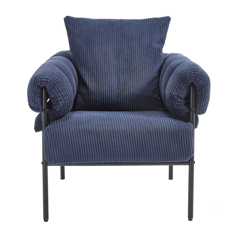 TS Modern Decorative Chair, Living Room Side Chair With Gold Metal Legs, No Wheels, Suitable For Dressing Area, Reception Room, Office,Teddy Fleece Upholstered Metal Foot Sofa 1PC