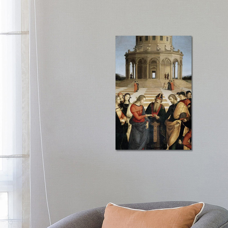 The Marriage Of The Virgin, 1504 by Raphael - Wrapped Canvas Print, 66.04 cm H x 45.72 cm W x 1.91 cm D