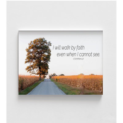 «I Will Walk By Faith» par Donnie Quillen, impression 2: Corinthiens 5: 7, affiche Nature, citation de la Bible, décoration murale
