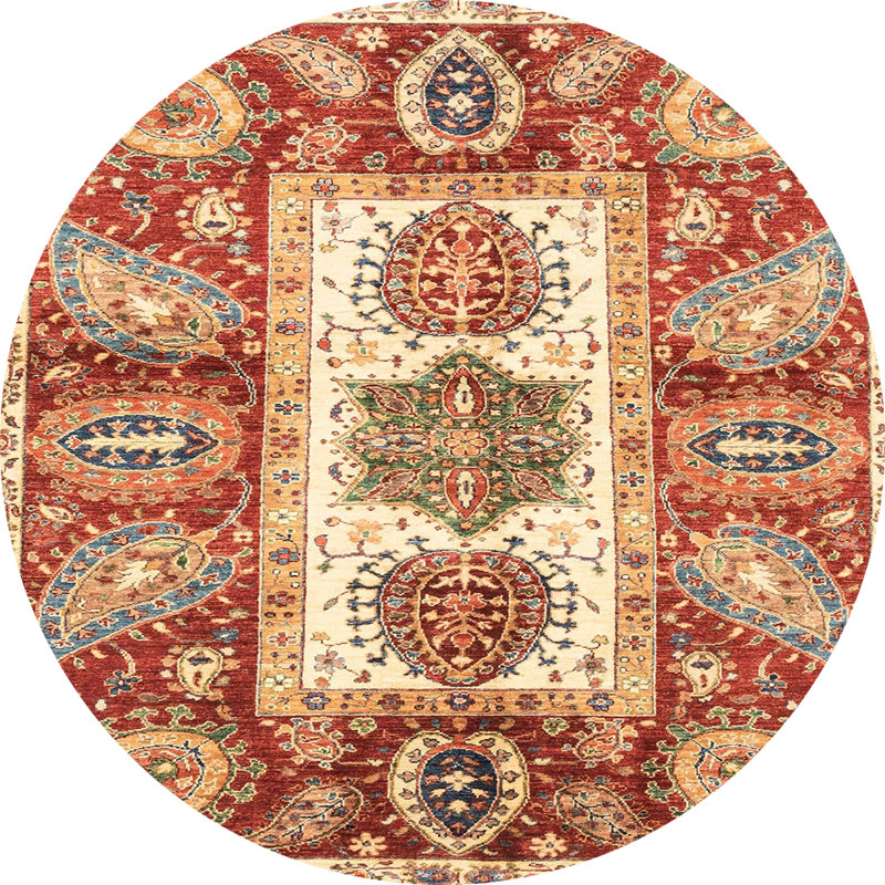 Tapis abstrait moderne 3378, Rond 7 pi