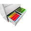 Classeur à 4 tiroirs en métal blanc, classeur verrouillable pour le bureau à domicile, rangements de tailles variées et verrous modernes fonctionnels de format légal / lettre / A4 / F4, rangement sécuritaire-1742022096
