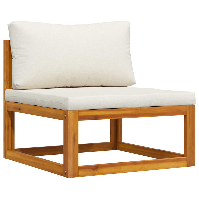 Patio Chair with Cushions, Cream