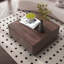 Table basse avec tiroirs de rangement pour petits espaces, carré en bois Miya