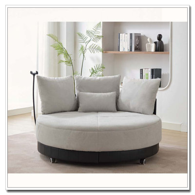 52.75'' Oversized Round Swivel Chair,360° Swivel Chair