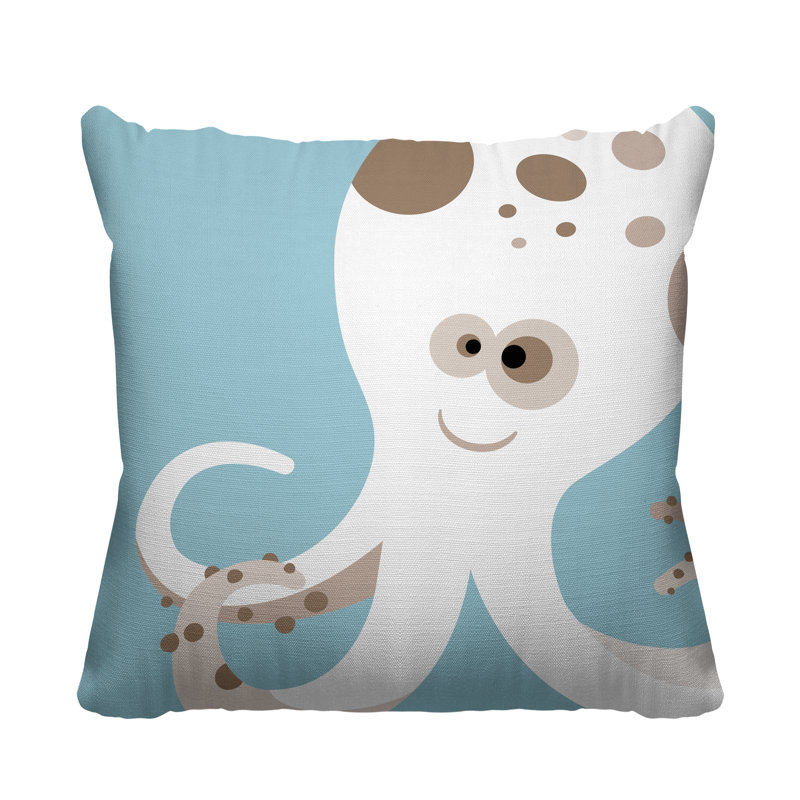 Octavious Reversible Throw Pillow, 17W" x 17H", BabyBlue