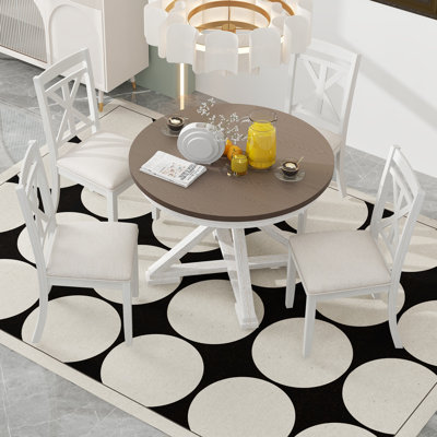 Ensemble de salle à manger ovale 42,09 po x l 42,09 po Deontra
