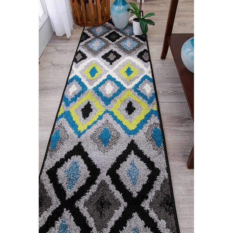 Melendez Wool Geometric Indoor Rug, Runner 2'0" x 7'8"