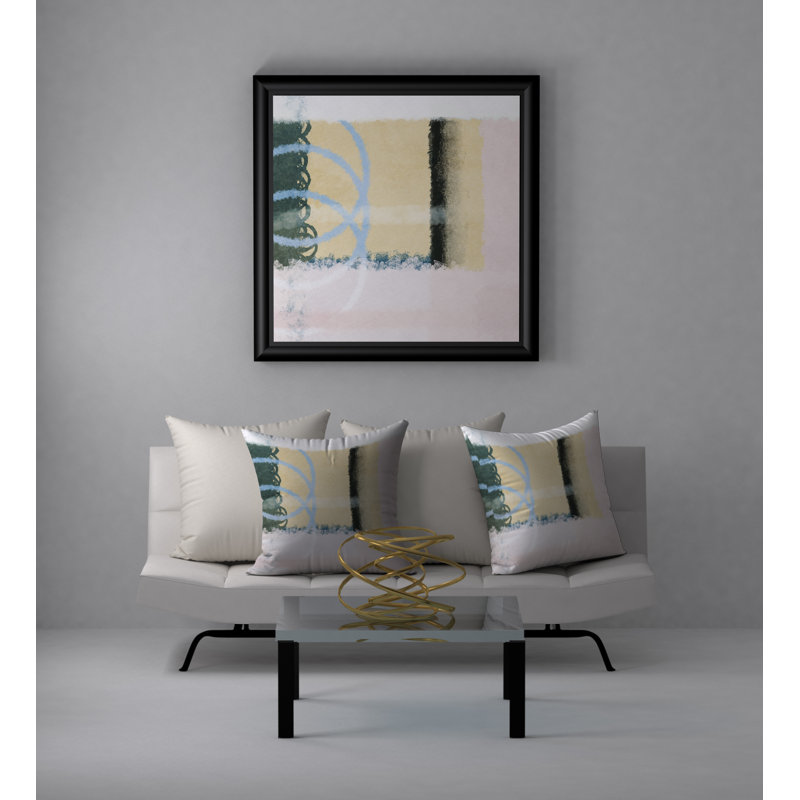 Abstract Throw Pillow, 24" H x 24" W