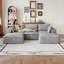 Canapé Cloud de 259 cm (102 pouces), canapé modulable à assise profonde avec coussins amovibles et conception à double couche pour salon et appartement