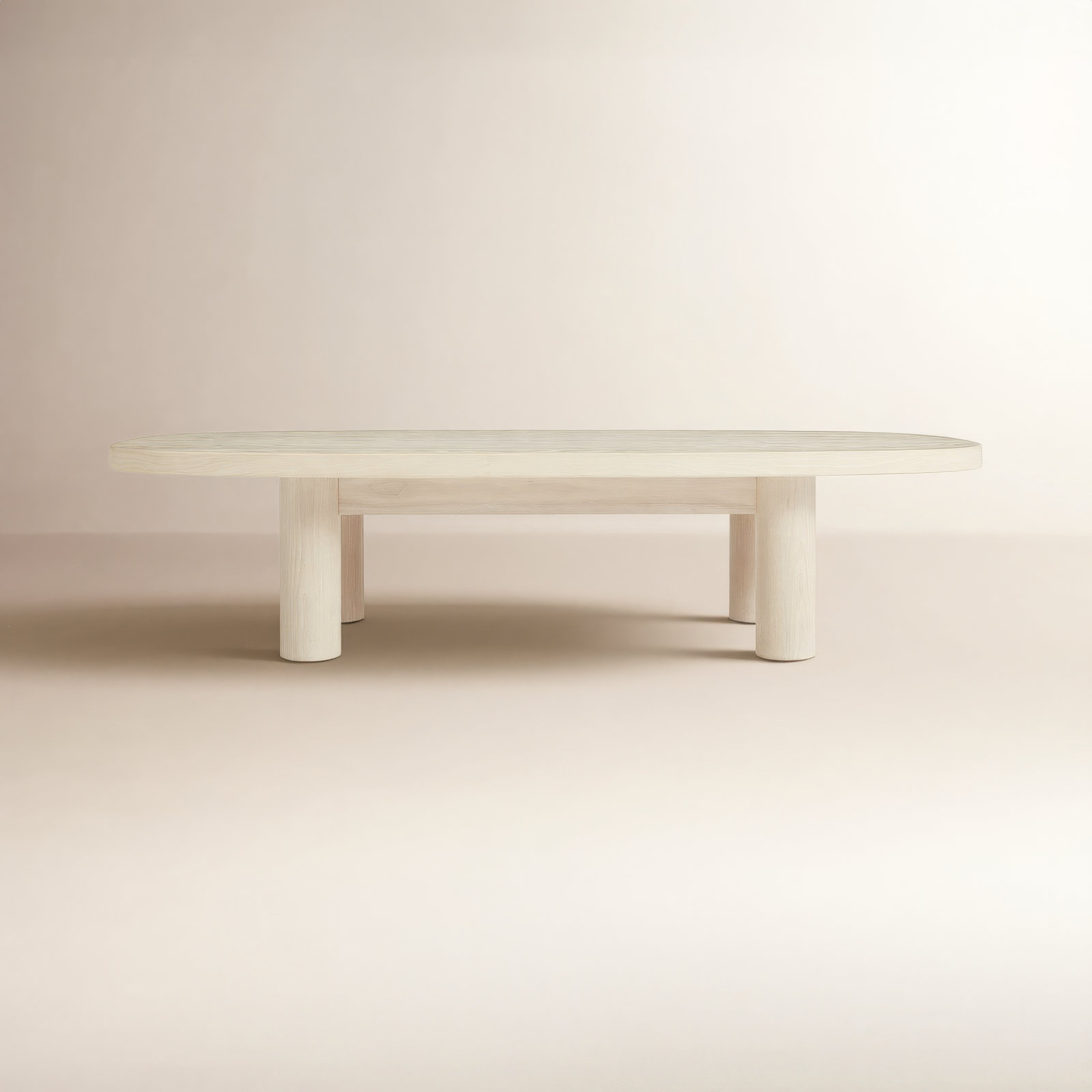 Good Times Solid Wood Single Coffee Table, Whitewashed Ash