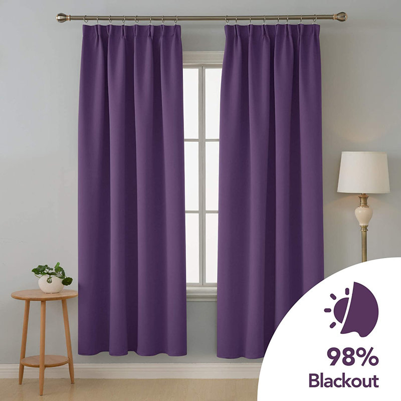 Fari Blackout Curtain Pair, Forest Green, 132cm W x 229cm D