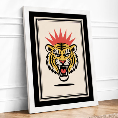 Fierce Tiger Graphic Art - Framed Print