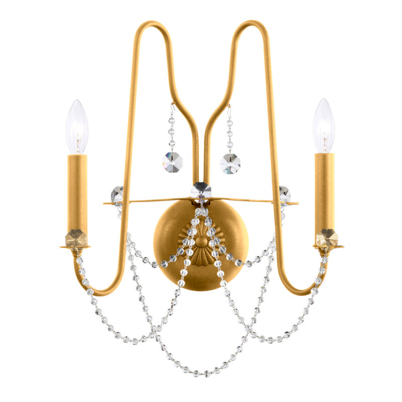 Esmery Candle Wall Light, Aurelia, Optic Crystal