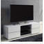 Console à 4 tiroirs blanc brillant