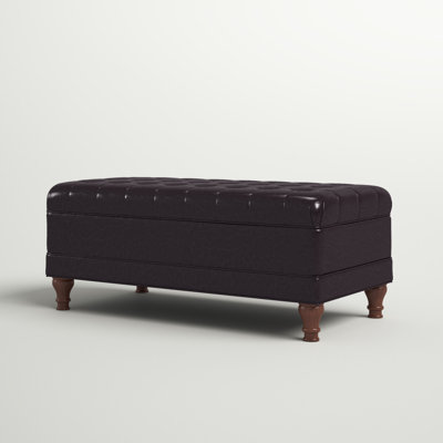 Blancha 43"" Wide Faux Leather Tufted Rectangle Cocktail Ottoman with Storage -  Alcott HillÂ®, F375A38D33144AA384DA97EC4D3A1128