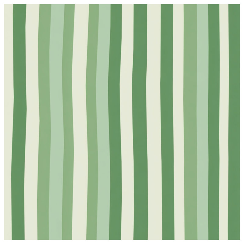 Rideaux vert à rayures et voilages à motif - 1 panneau, Transparent, 50 po x 80 po - 1 panneau